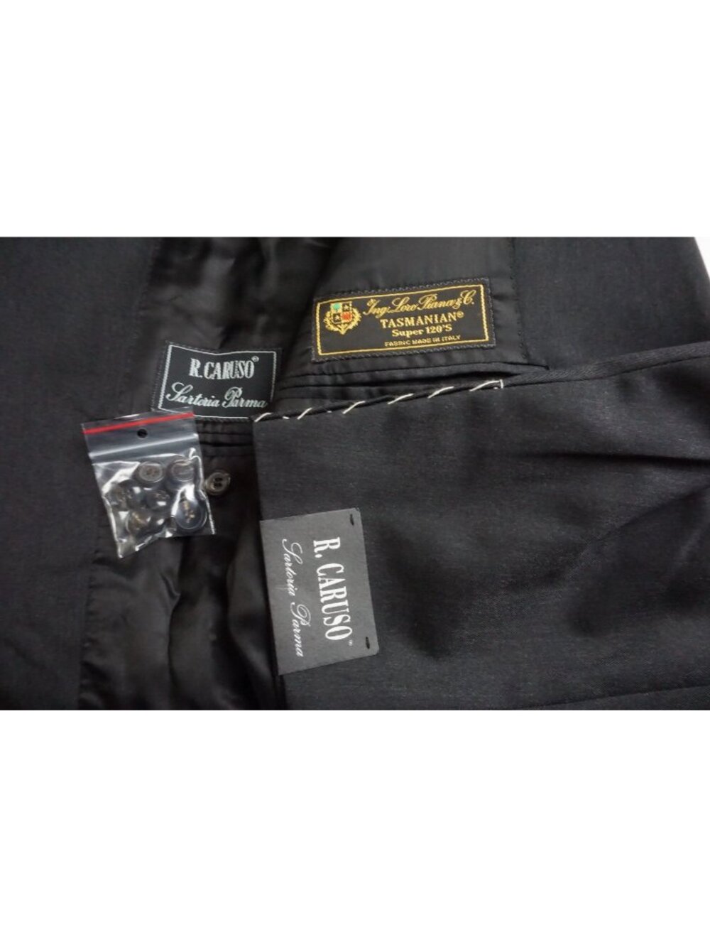 Raffaele Caruso Loro Piana S120s Wool  Gray 2Pc Suit Jacket Pant 44R BRAND NEW
